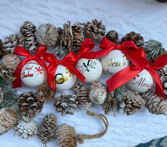 Boule de Noël prénom