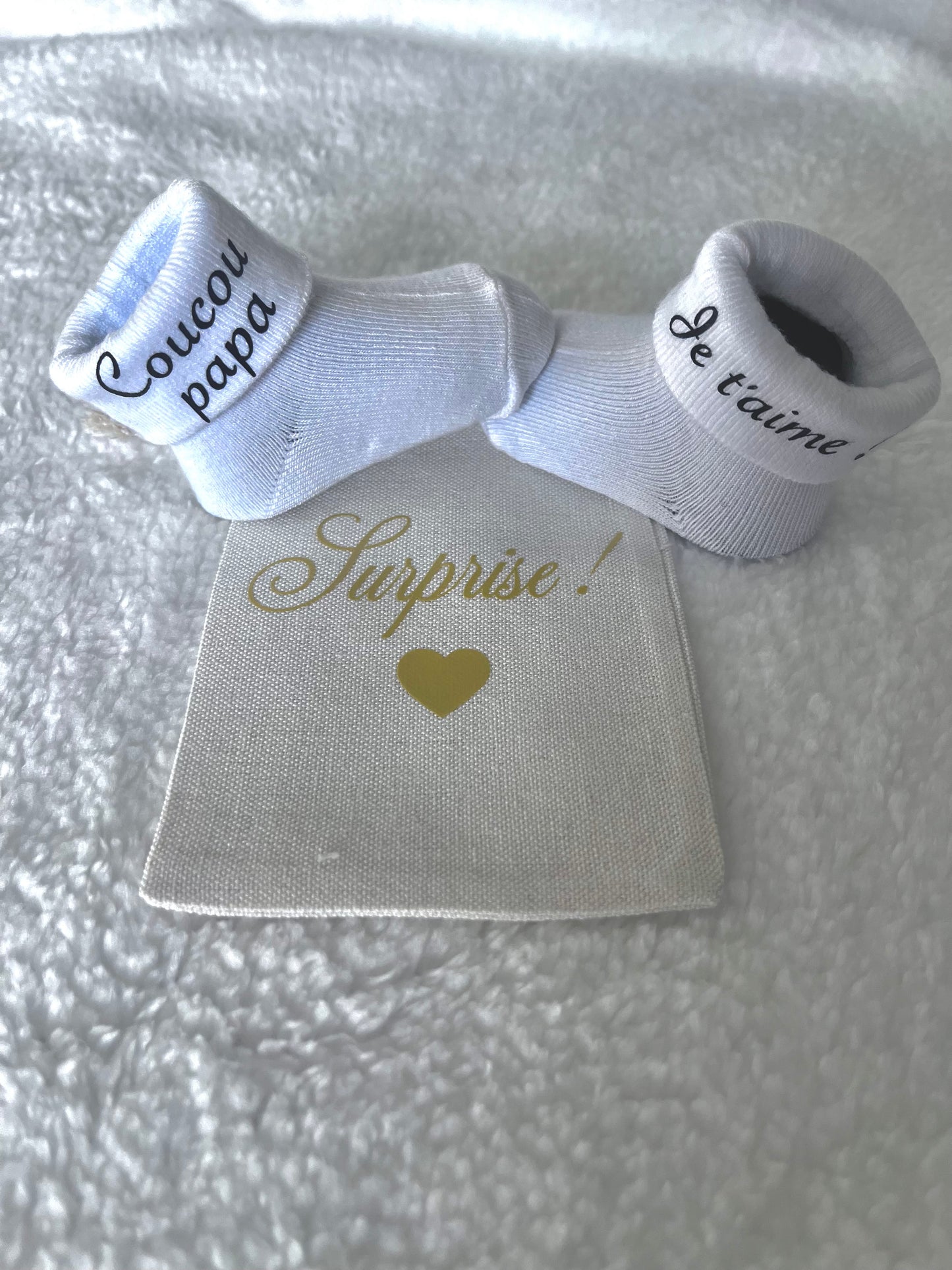 Chausettes Annonce " grossesse / marraine est...)